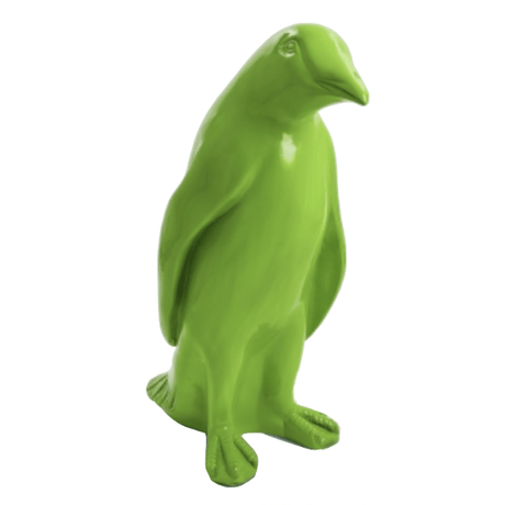 Statue Pingouin Animaux Resine - 120cm - Vert Pomme - ANIMAUX-RESINE.FR