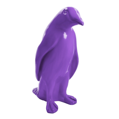 Statue Pingouin Animaux Resine - 120cm - Violet - ANIMAUX-RESINE.FR (8905256862036)