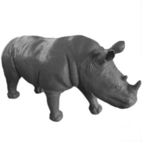 Statue Rhinoceros Animaux Resine - 140cm - Gris - ANIMAUX-RESINE.FR (8905269215572)