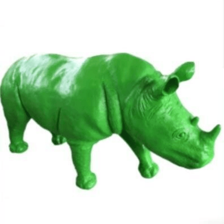 Statue Rhinoceros Animaux Resine - 140cm - Vert Pomme - ANIMAUX-RESINE.FR (8905268560212)