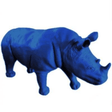 Statue Rhinoceros Animaux Resine - 180cm - Bleu Nuit - ANIMAUX-RESINE.FR (8905267413332)