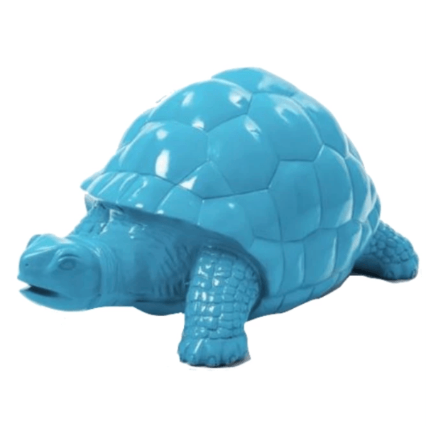 Statue Tortue Animaux Resine - 110cm - Bleu Ciel - ANIMAUX-RESINE.FR