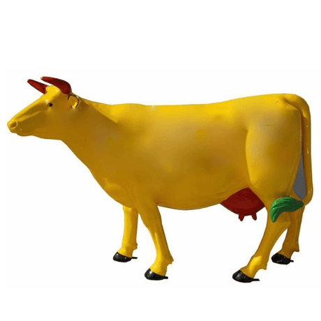 Statue Vache Animaux Resine - 225cm - Jaune - ANIMAUX-RESINE.FR (8905311977812)