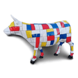 Statue Vache Animaux Resine - 225cm - Mondrian - ANIMAUX-RESINE.FR