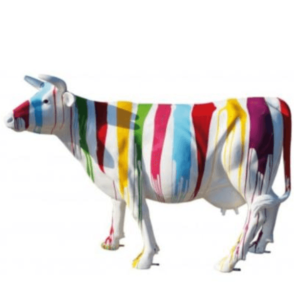 Statue Vache Animaux Resine - 225cm - Multi Coulure Blanc - ANIMAUX-RESINE.FR (8905311584596)