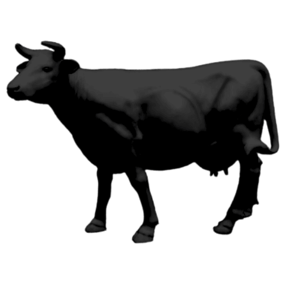 Statue Vache Animaux Resine - 225cm - Noir - ANIMAUX-RESINE.FR (8905314337108)