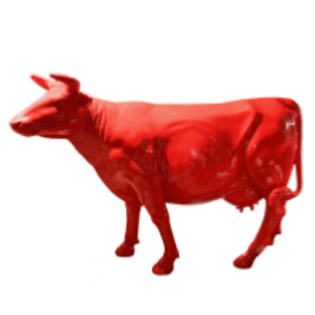 Statue Vache Animaux Resine - 225cm - Rouge - ANIMAUX-RESINE.FR (8905311846740)