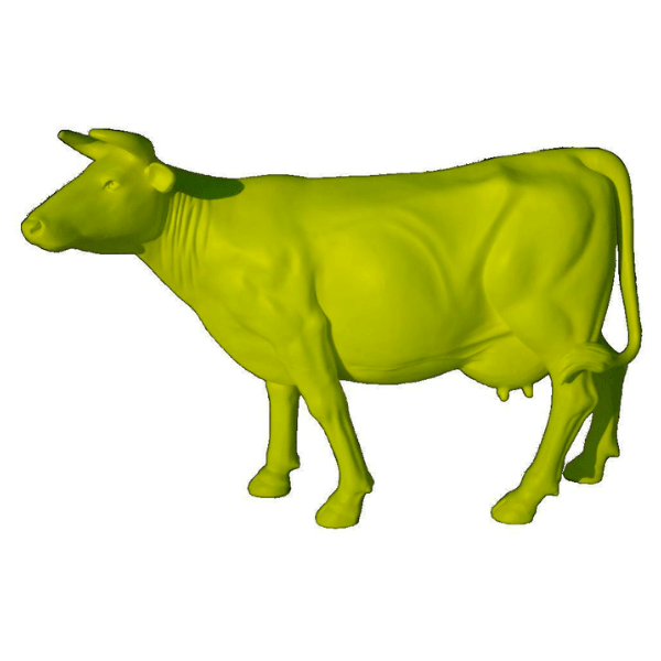 Statue Vache Animaux Resine - 225cm - Vert Pomme - ANIMAUX-RESINE.FR