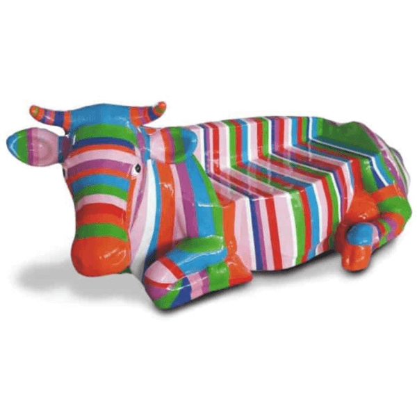 Statue Vache Banc Animaux Resine - 225cm - Candy - ANIMAUX-RESINE.FR (8905308406100)